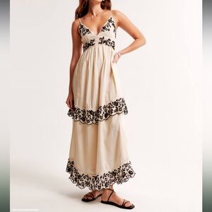 Abercrombie & Fitch Tiered Ruffle Maxi Dress